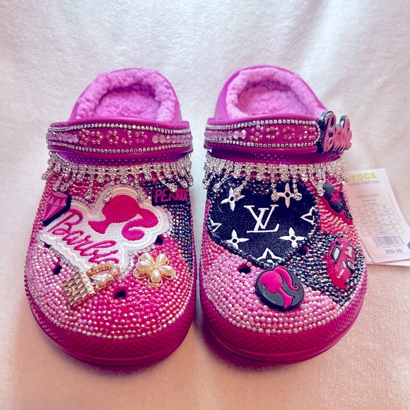 Custom Barbie Crocs size 9 - Picture 1 of 5